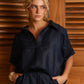 V NECK SHIRT - MIDNIGHT BLUE