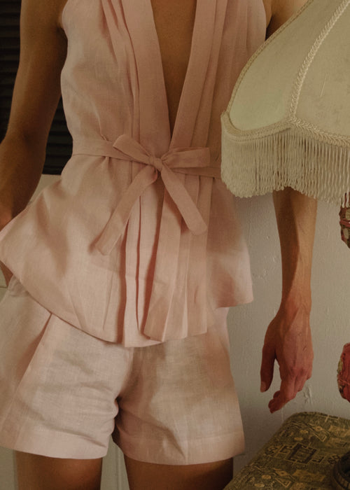 Crossed Short Set - Dusty Rose