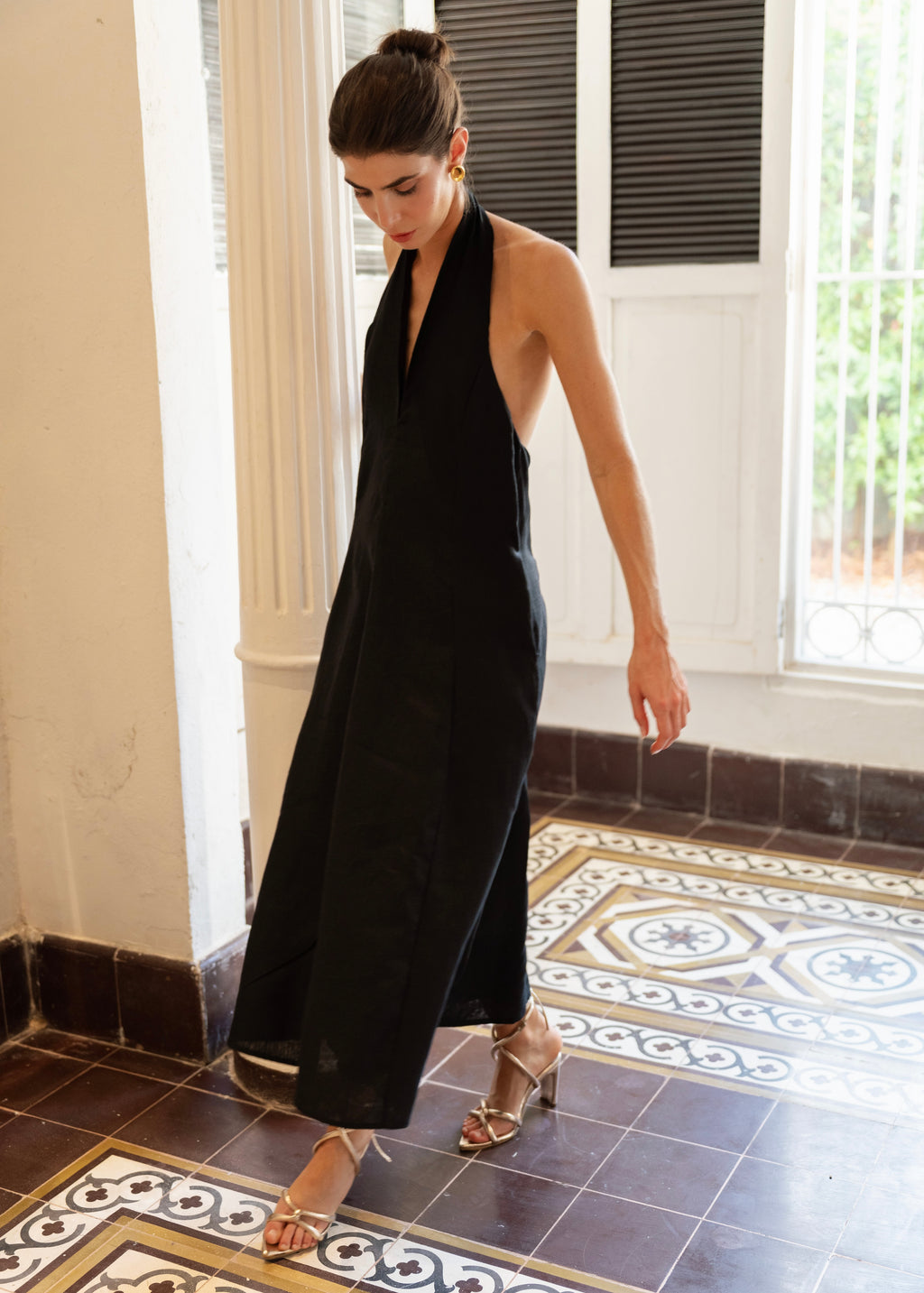 One of a Kind Midi Dress- Black