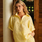 V NECK SHIRT - HAPPY YELLOW