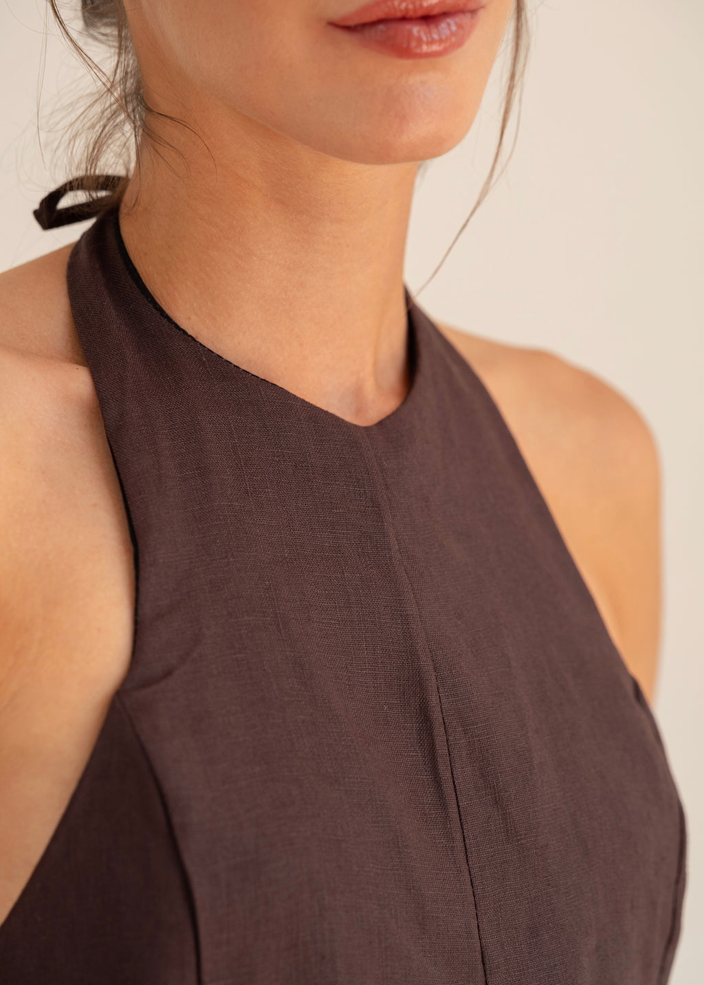 The Hostess Blouse - Deep Brown