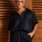 V NECK SHIRT - MIDNIGHT BLUE