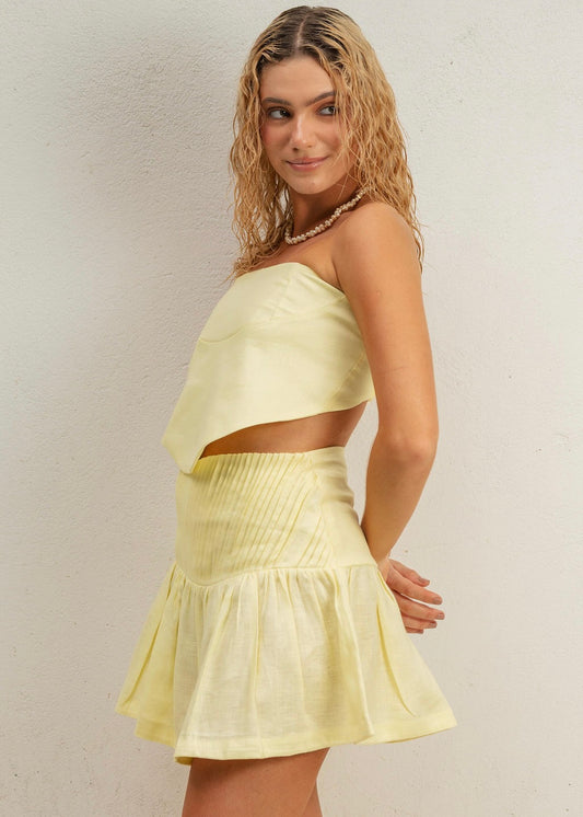 FOLD SKIRT - HAPPY YELLOW