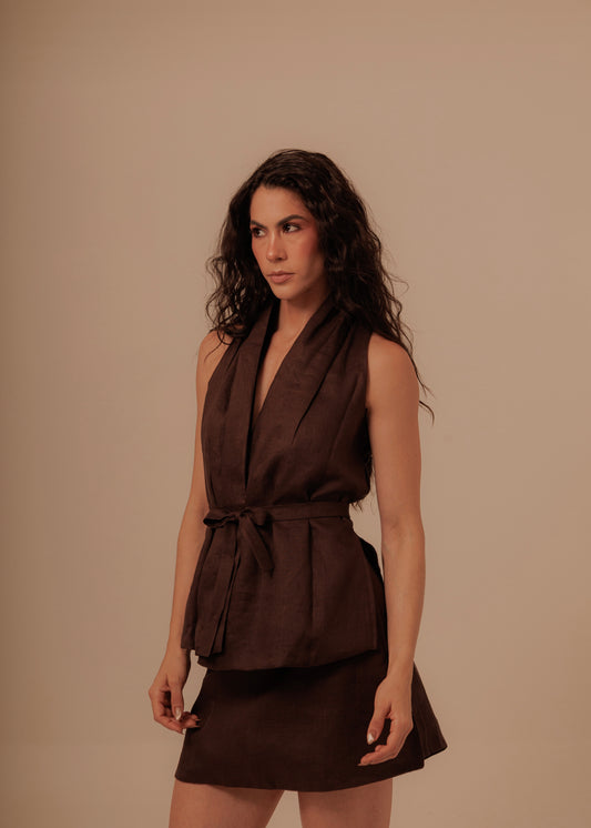 CROSSED SET - DEEP BROWN