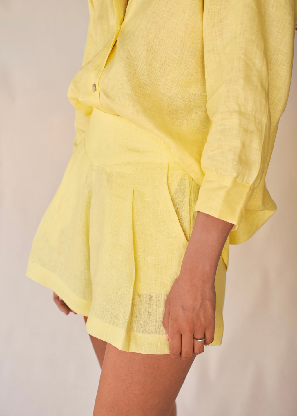 Wide Leg Shorts  - Happy Yellow