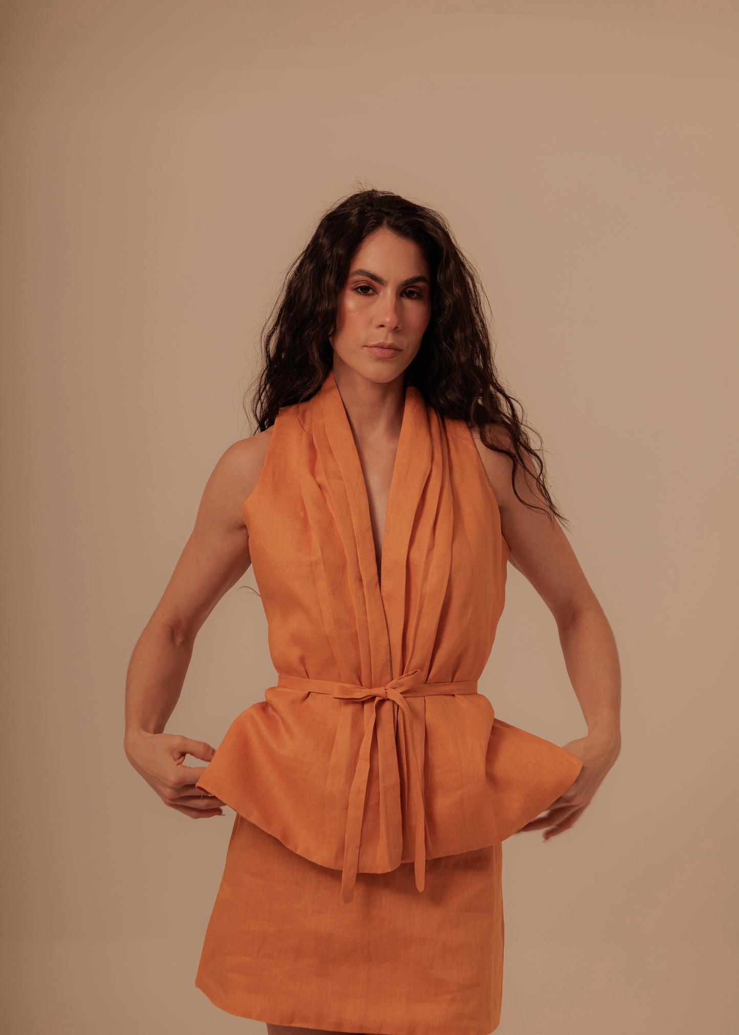 MINI SKIRT - TANGERINE