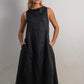 LUSH  LONG DRESS - BLACK