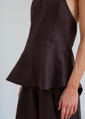 The Hostess Blouse - Deep Brown