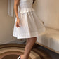 SHIRING DRESS IVORY