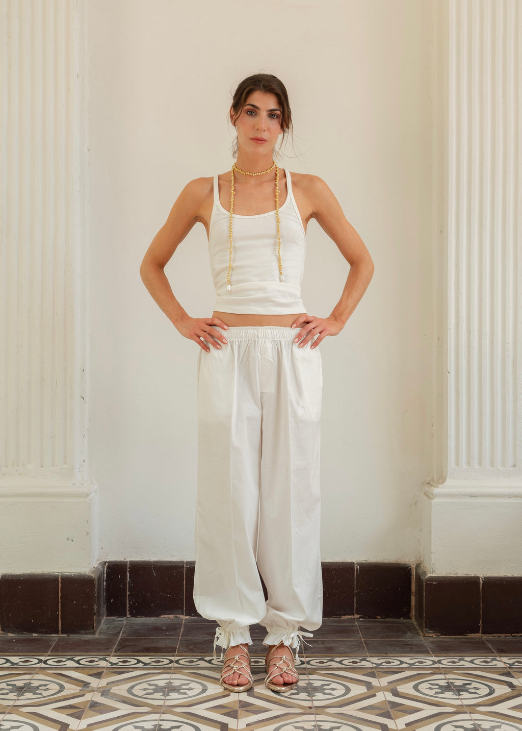 Fitted Tank Top - Ivory