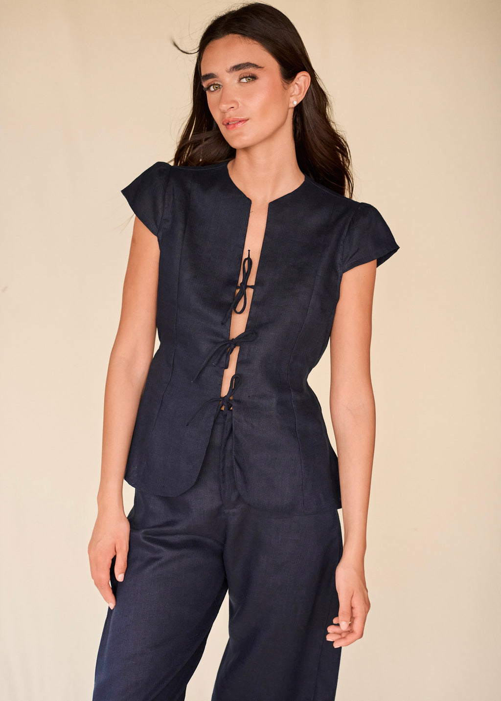 Bow Top - Midnight Blue