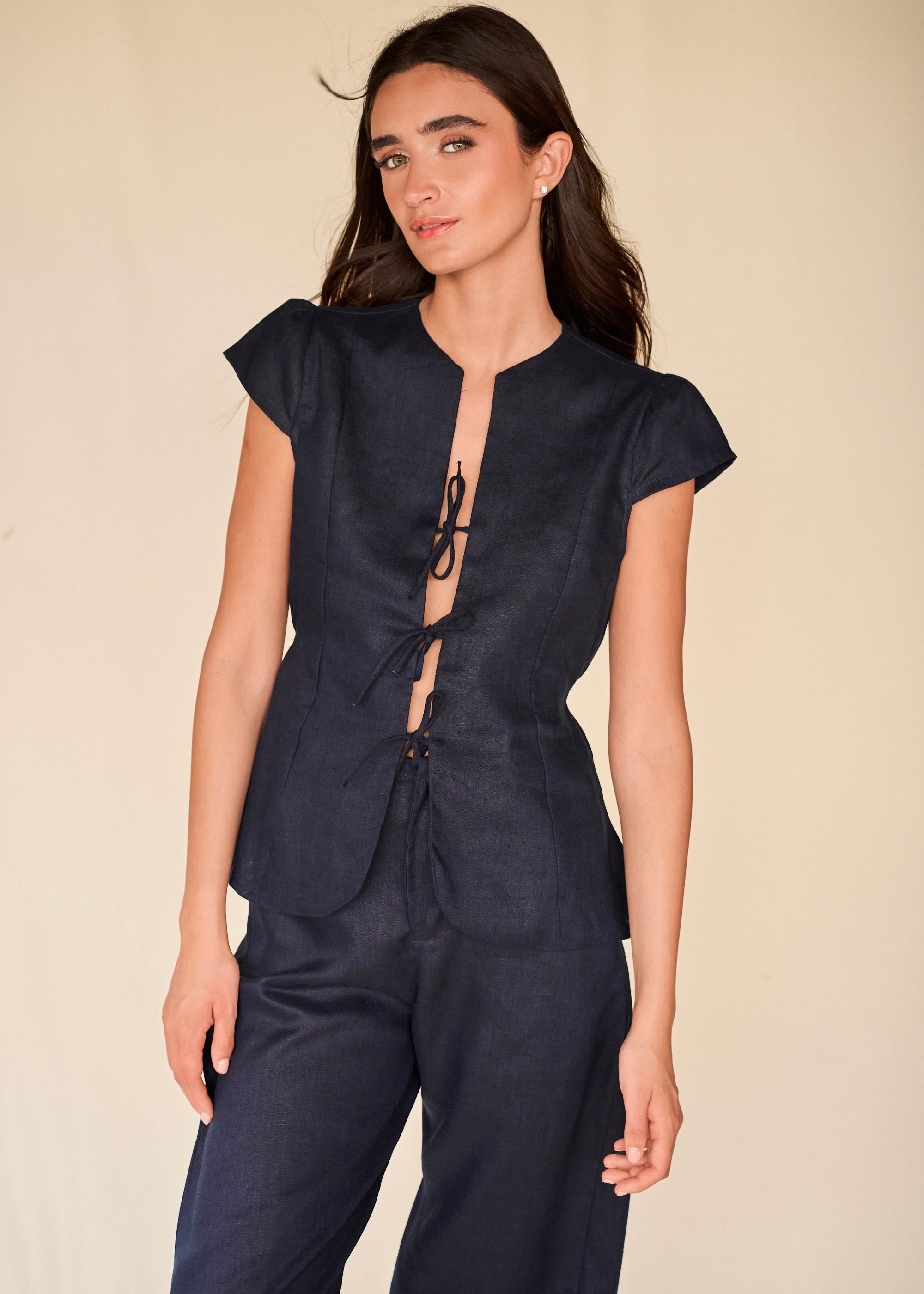 Bow Top - Midnight Blue