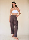 Medium Rise Pants - Deep Brown