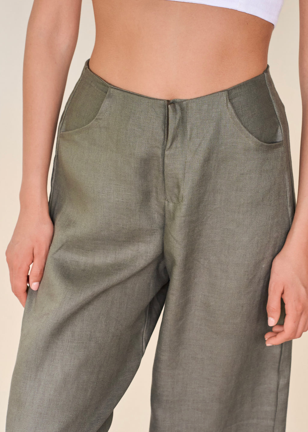 Medium Rise Pants - Palm Green