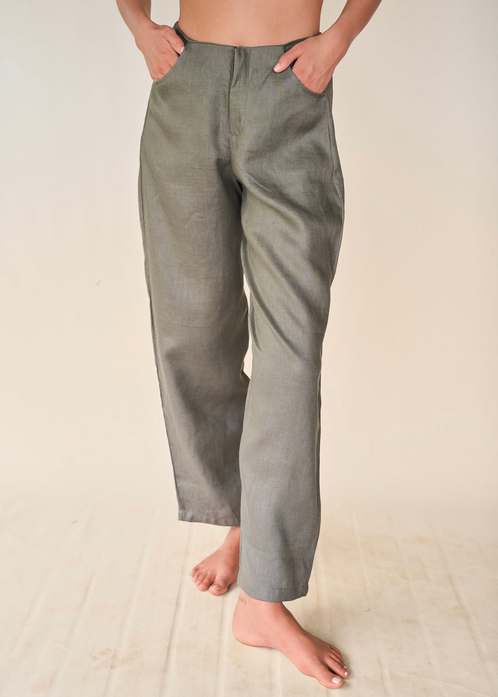 Medium Rise Pants - Palm Green
