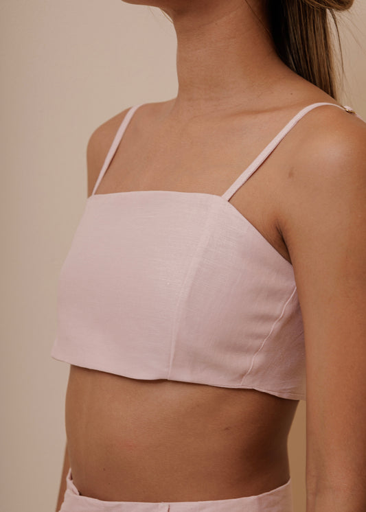 NIGHT CROPTOP- DUSTY ROSE