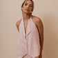 PARTY IN THE BACK VEST  - DUSTY ROSE