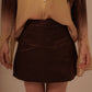MINI SKIRT -DEEP BROWN