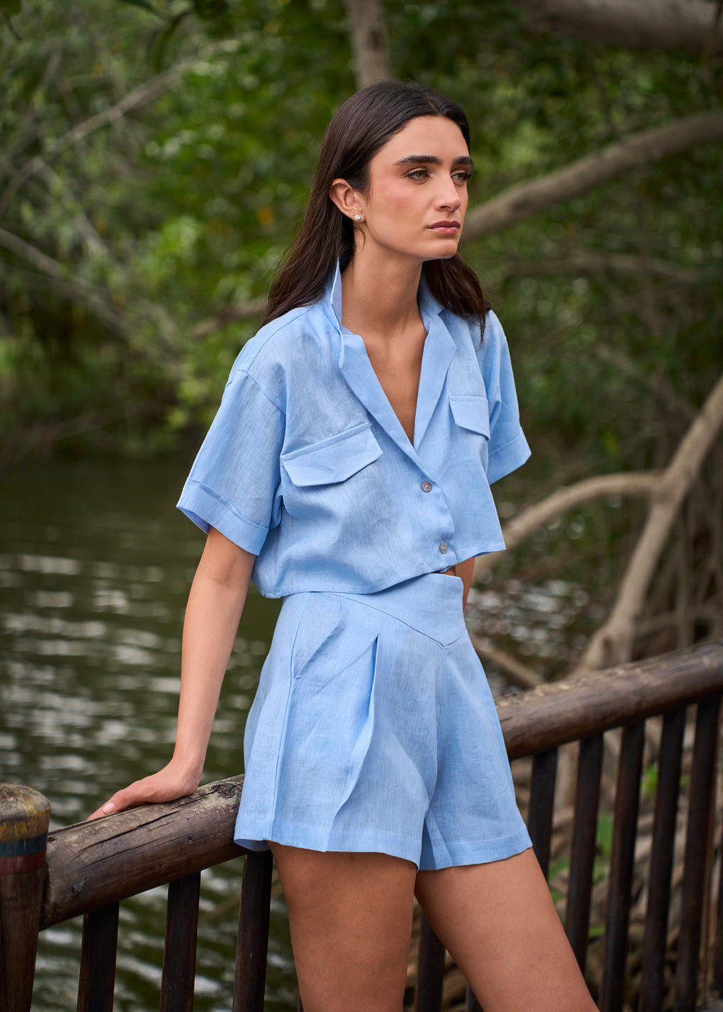 Mini Shirt - Medium Blue
