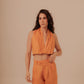 SUIT PANTS - TANGERINE