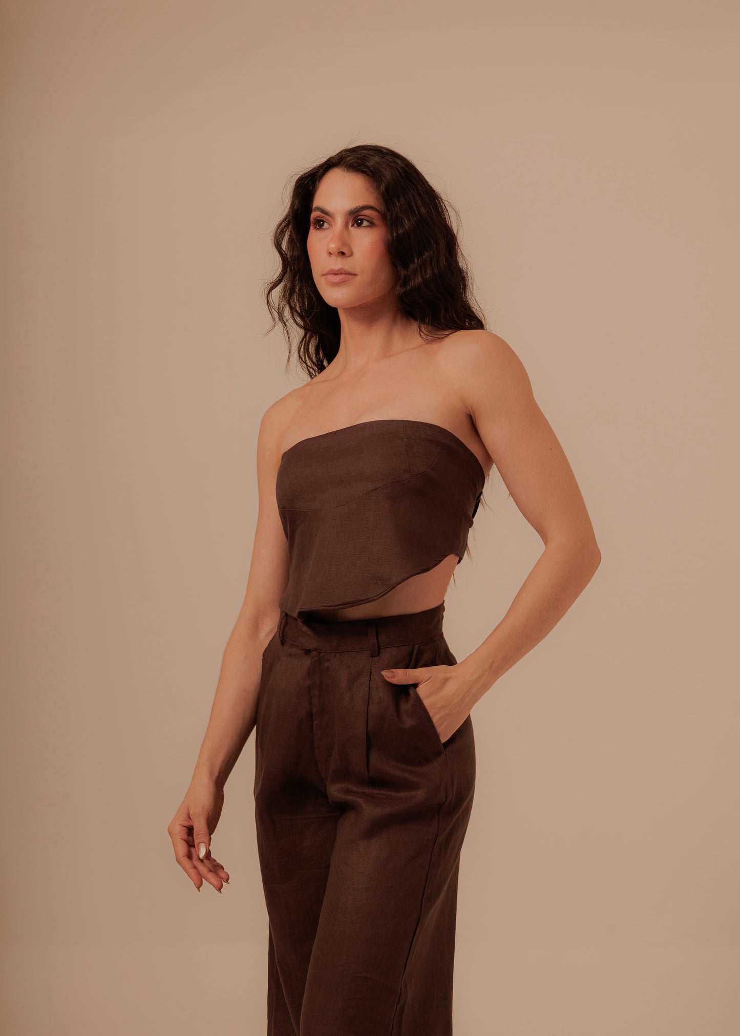 THE IT TOP - DEEP BROWN