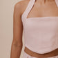 BACK BOW TOP - DUSTY ROSE