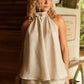 HALTER BACKLESS TOP - SAND