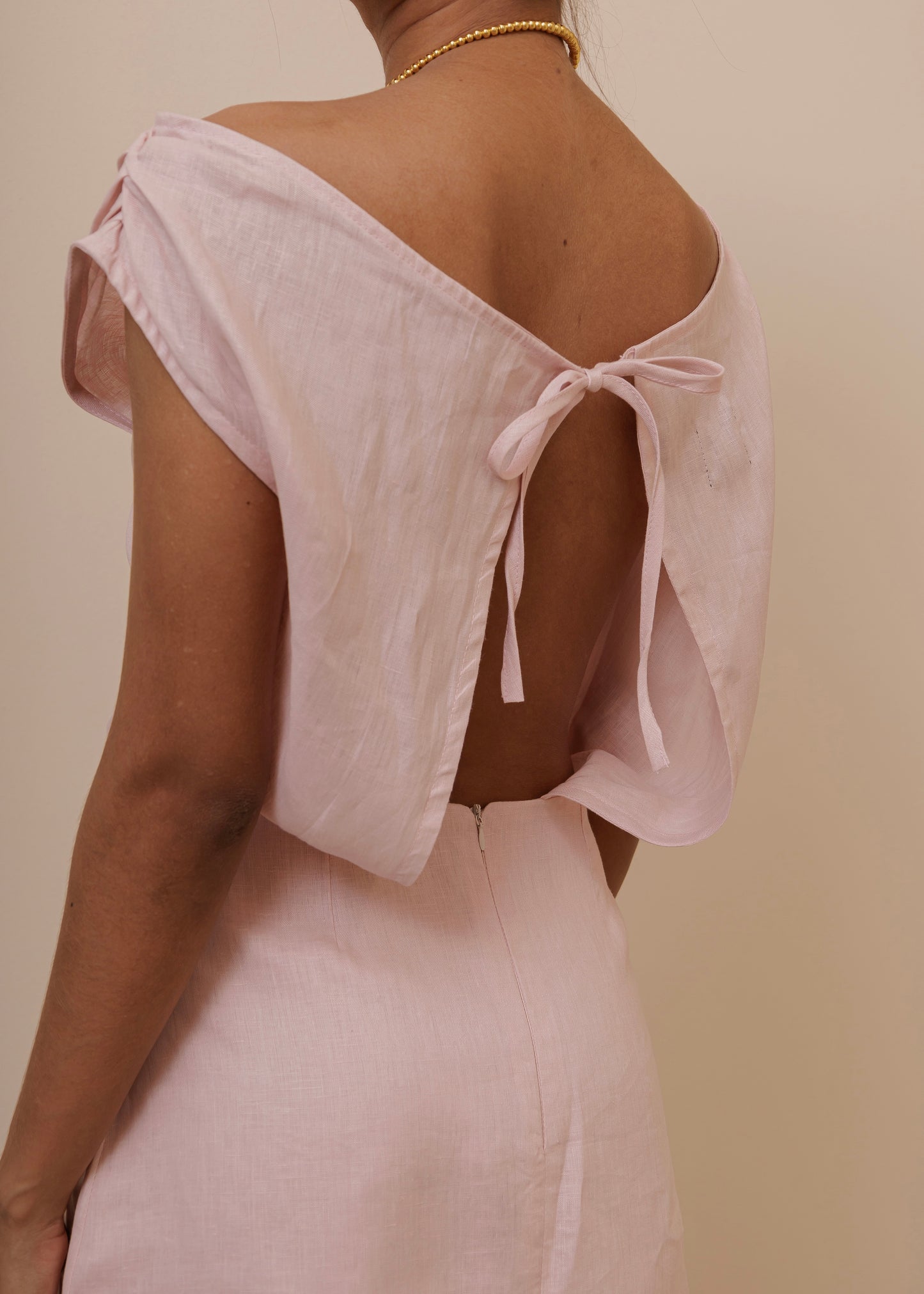 OFF SHOULDER DRESS - DUSTY ROSE