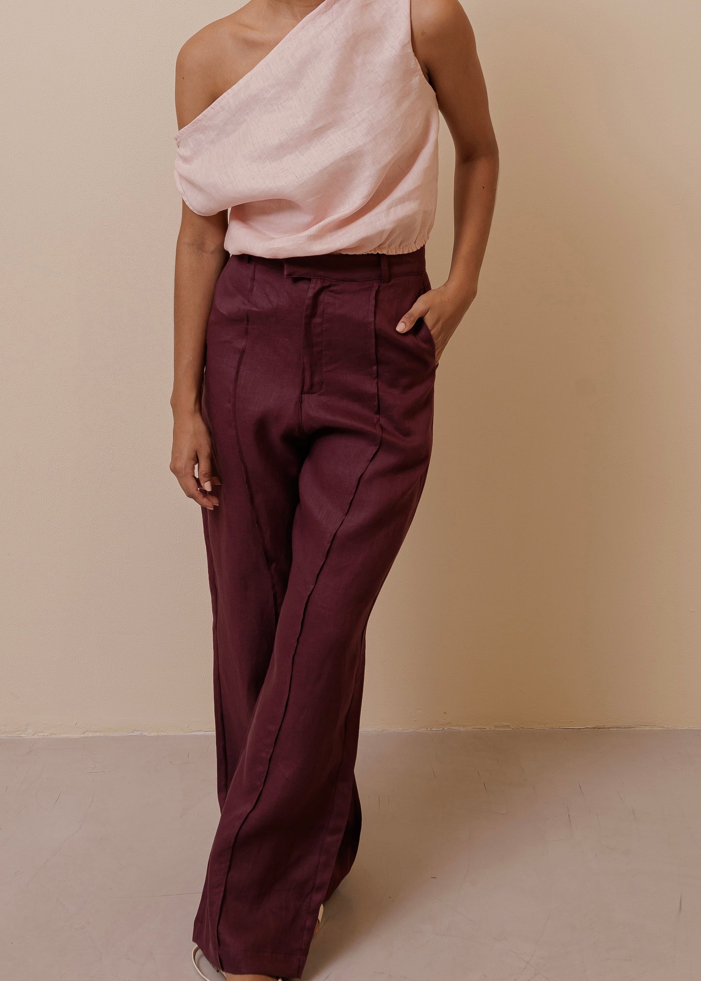 FOLD PANT - BURGUNDY