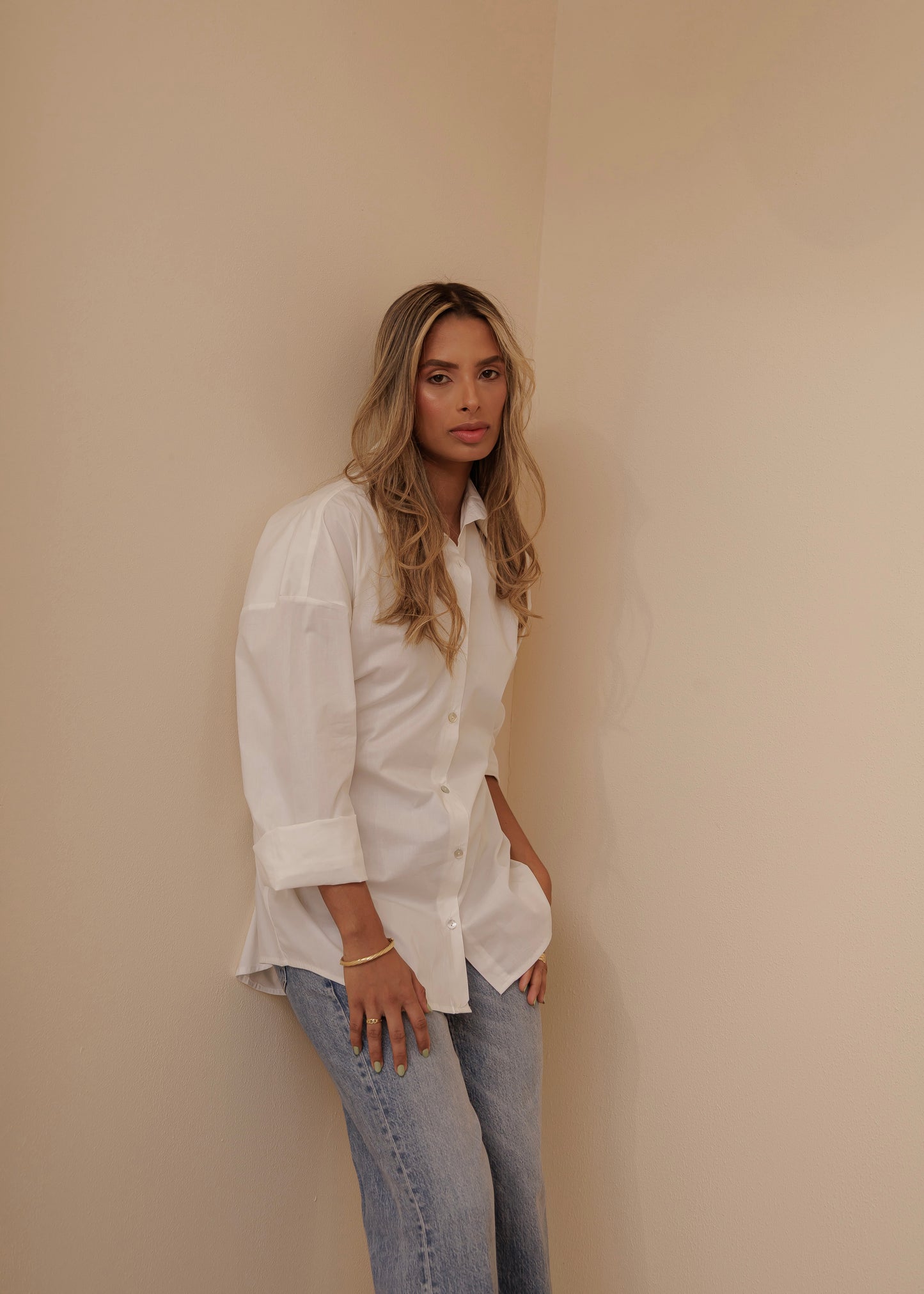 Oversized Shirt- Ivory