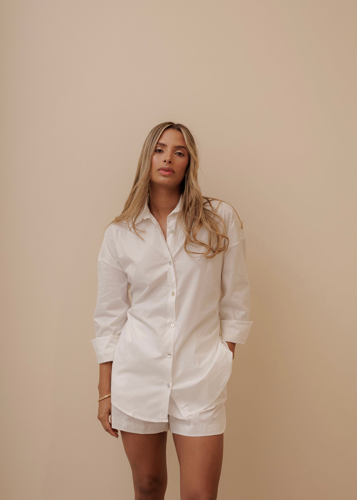 Oversized Shirt- Ivory
