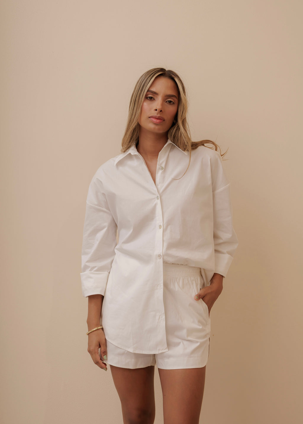 Oversized Shirt- Ivory