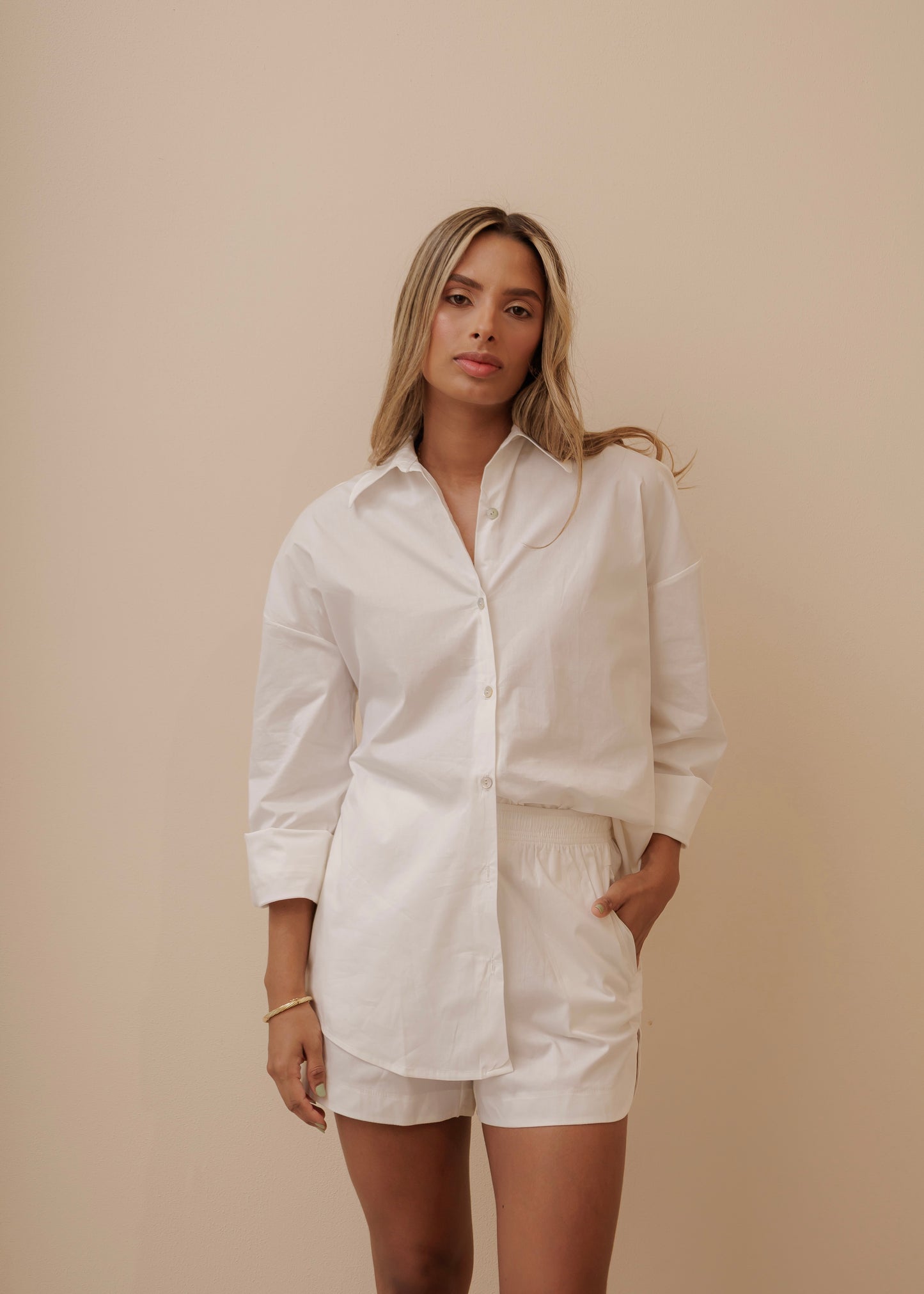 Oversized Shirt- Ivory