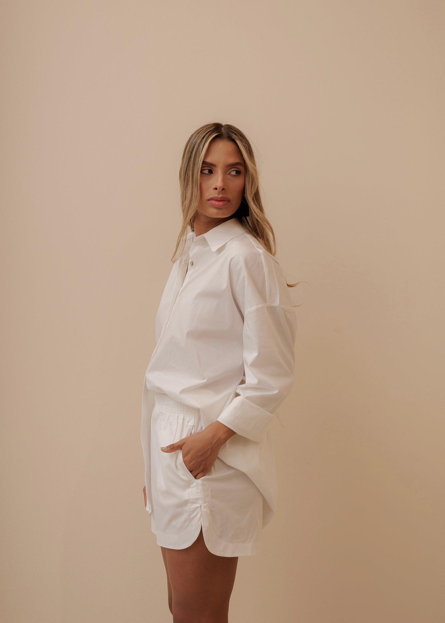 Oversized Shirt- Ivory