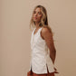 BUTTONED VEST - IVORY