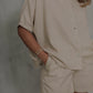 LINEN SHORT - NATURAL