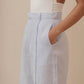 FOLD PANT PRIME LINEN - BABY BLUE