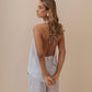 PARTY IN THE BACK VEST PRIME LINEN - BABY BLUE