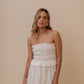 SHIRING LONG DRESS - IVORY