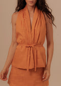 Crossed Vest - Tangerine
