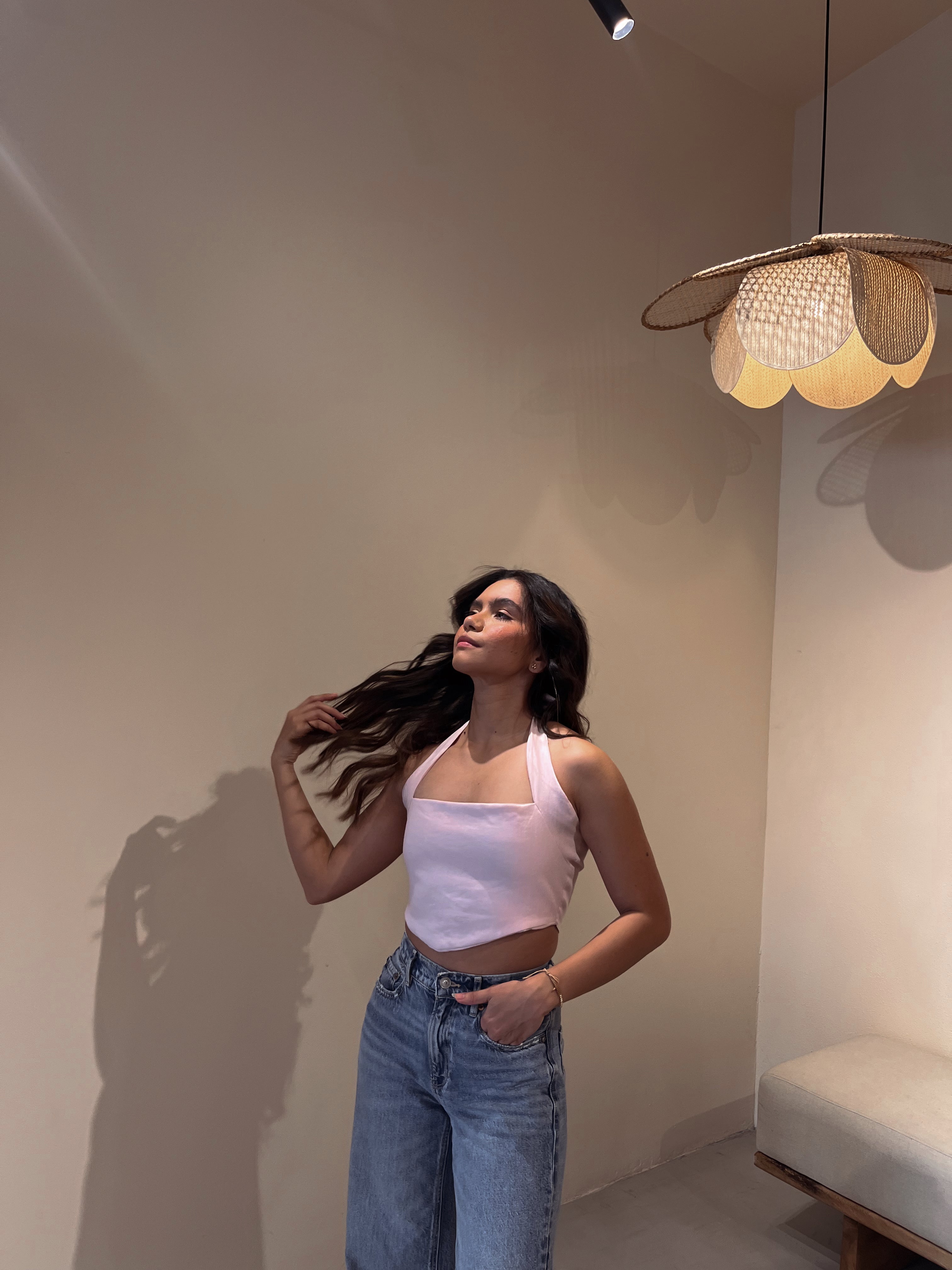 Back Bow Top - Dusty Rose