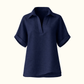 V Neck Shirt - Midnight Blue