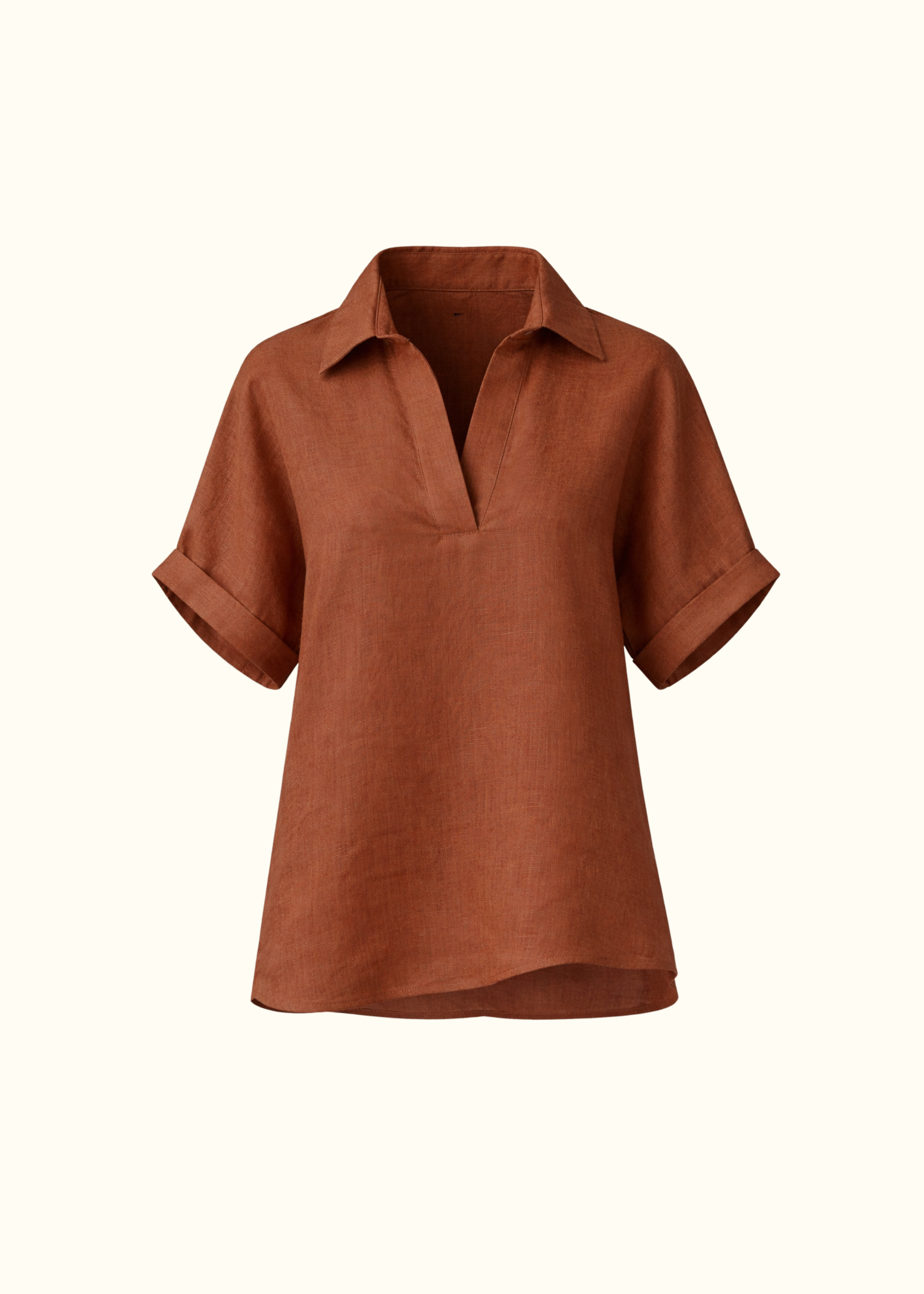 V Neck Shirt - Espresso